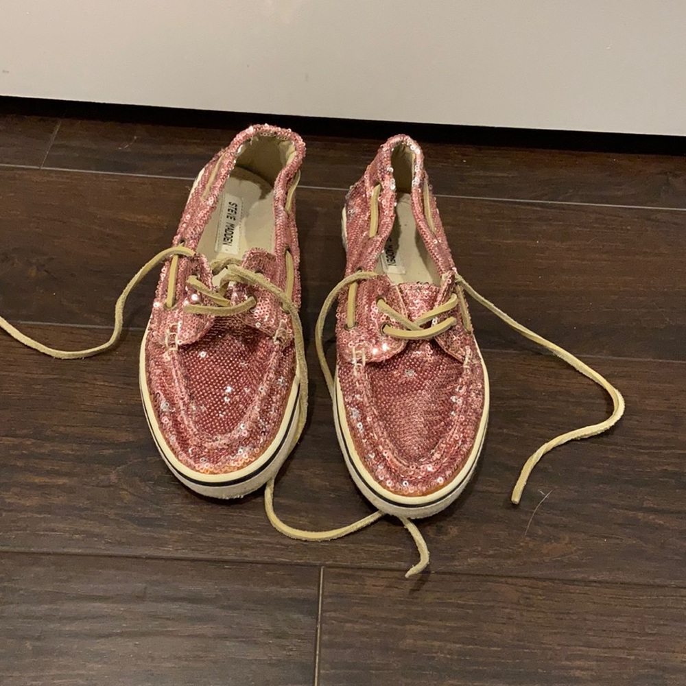 Steve Madden sequin boat shoes